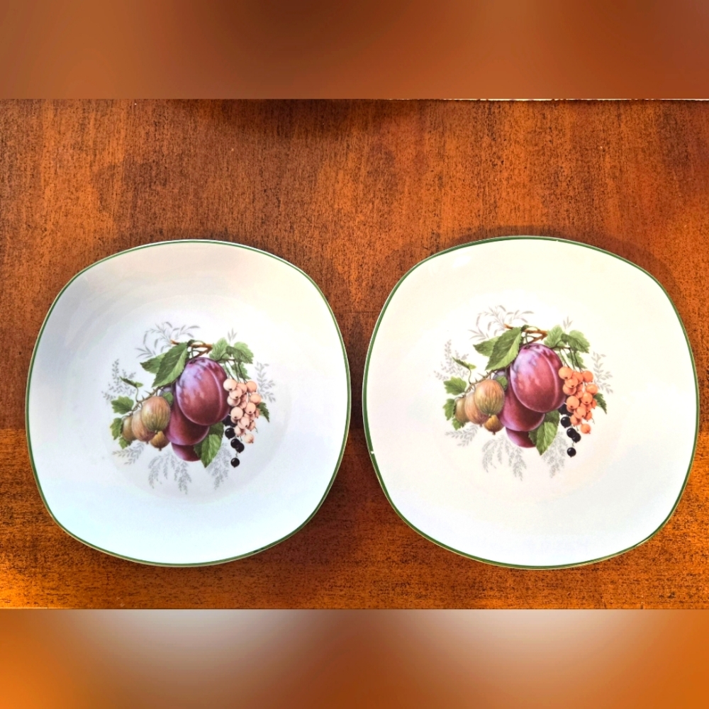 Hutschenreuther Elegant Fruit Design Plates - Set of 2